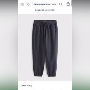 Abercrombie Essential Sweatpant - Navy